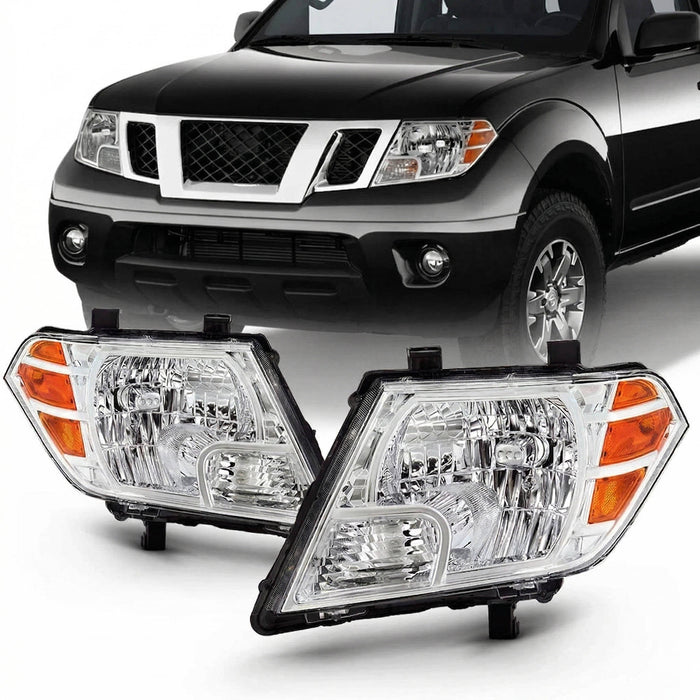 2009-2021 Nissan Frontier Truck Factory Style Headlights, Complete Pair (Left + Right)