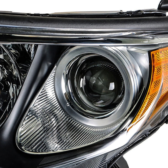 2013-2015 Toyota RAV4 Halogen Headlights, Crystal Clear Lens Assembly, Left & Right Side Pair, Direct OEM Fit