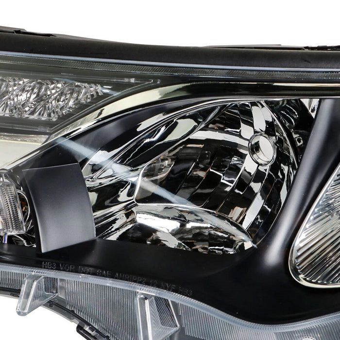 2013-2015 Toyota RAV4 Halogen Headlights, Crystal Clear Lens Assembly, Left & Right Side Pair, Direct OEM Fit