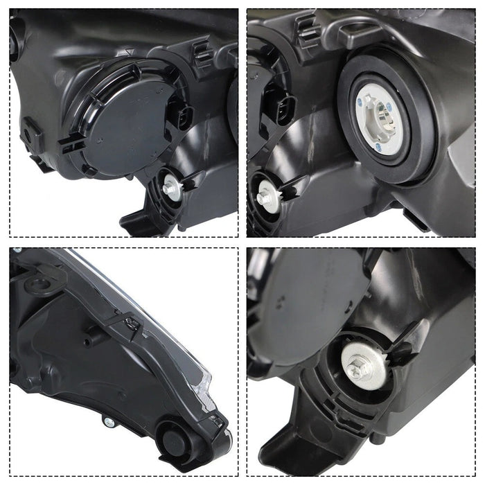 2013-2015 Toyota RAV4 Halogen Headlights, Crystal Clear Lens Assembly, Left & Right Side Pair, Direct OEM Fit