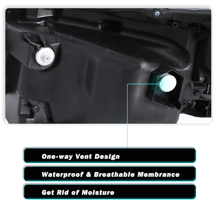 2017-2019 Toyota Corolla (L, LE, LE Eco) Factory Style Headlights, Complete Pair (Left + Right)