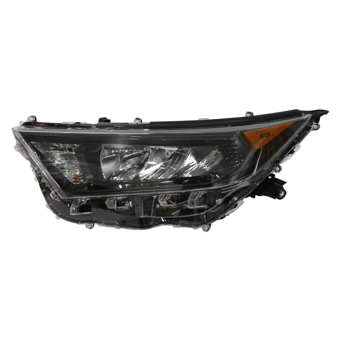 2019-2022 Toyota RAV4 LE XLE LED Headlights, Chrome & Black Housing Assembly, Left & Right Side Pair, Direct OEM Fit