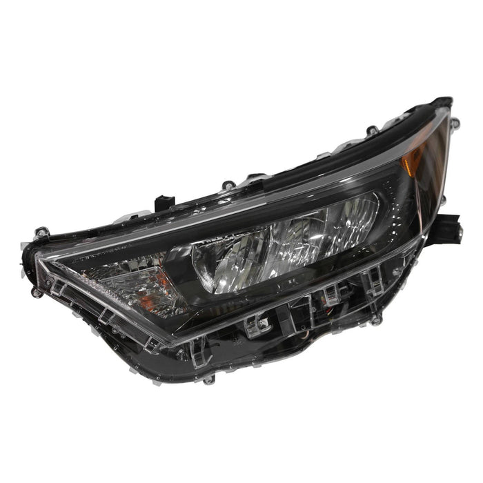 2019-2022 Toyota RAV4 LE XLE LED Headlights, Chrome & Black Housing Assembly, Left & Right Side Pair, Direct OEM Fit