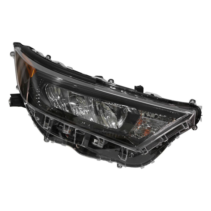 2019-2022 Toyota RAV4 LE XLE LED Headlights, Chrome & Black Housing Assembly, Left & Right Side Pair, Direct OEM Fit