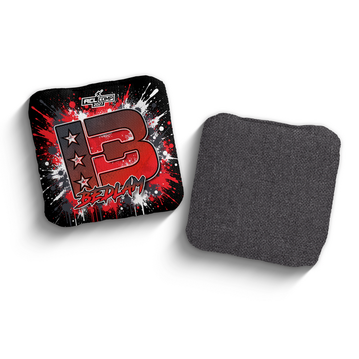 2027 Brotherhood Cornhole Bedlam Splatter Edition ACL Comp Stamped Cornhole Bags