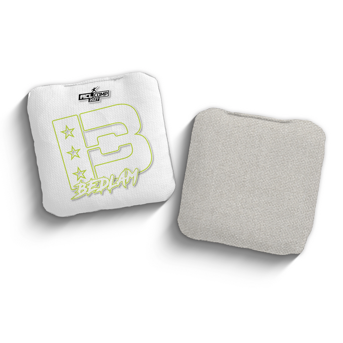2027 Brotherhood Cornhole Bedlam White Outline Edition ACL Comp Stamped Cornhole Bags