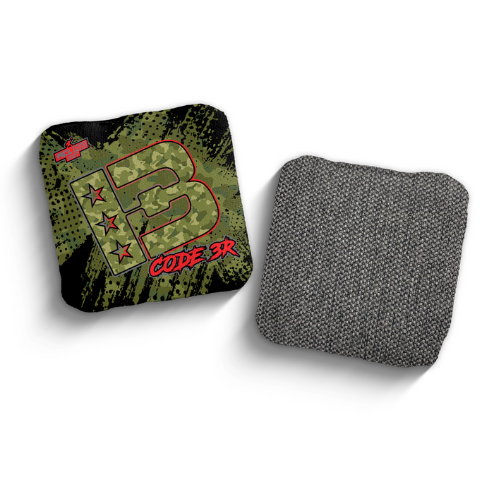 2027 Brotherhood Cornhole Code 3 Camo Edition ACL Pro Stamped Cornhole Bags - Brotherhood Cornhole