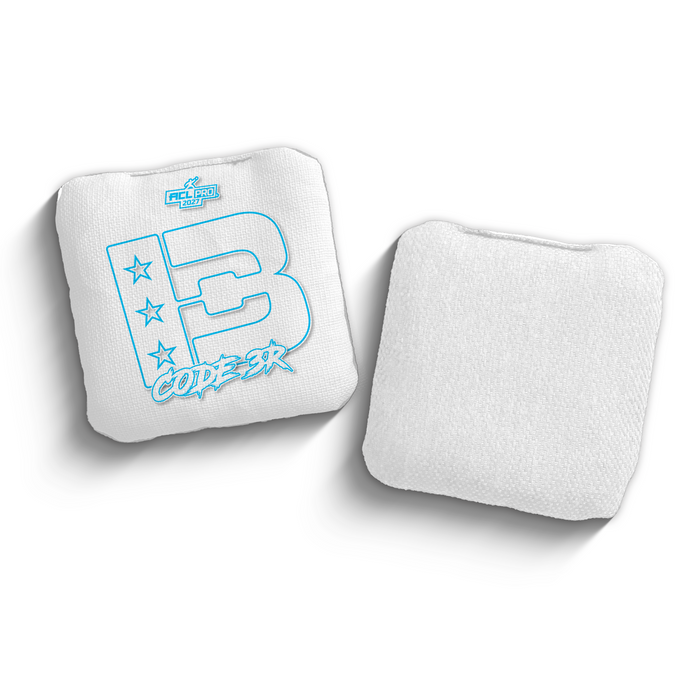 2027 Brotherhood Cornhole Code 3 White Outline Edition ACL Pro Stamped Cornhole Bags