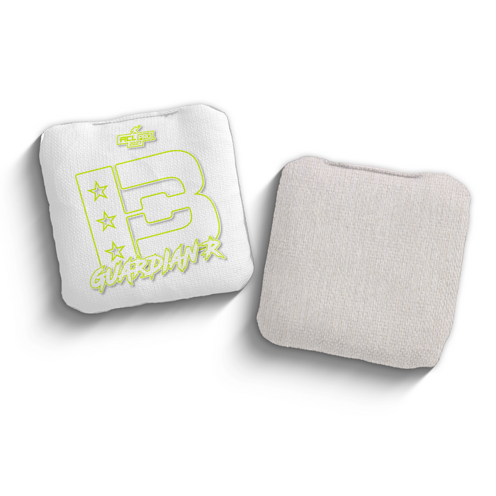 2027 Brotherhood Cornhole Guardian White Outline Edition ACL Pro Stamped Cornhole Bags