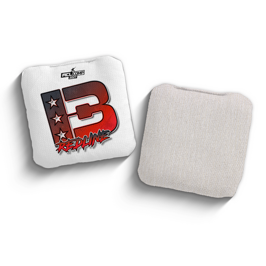 2027 Brotherhood Cornhole Redline Broadcast Edition ACL Comp Stamped Cornhole Bags