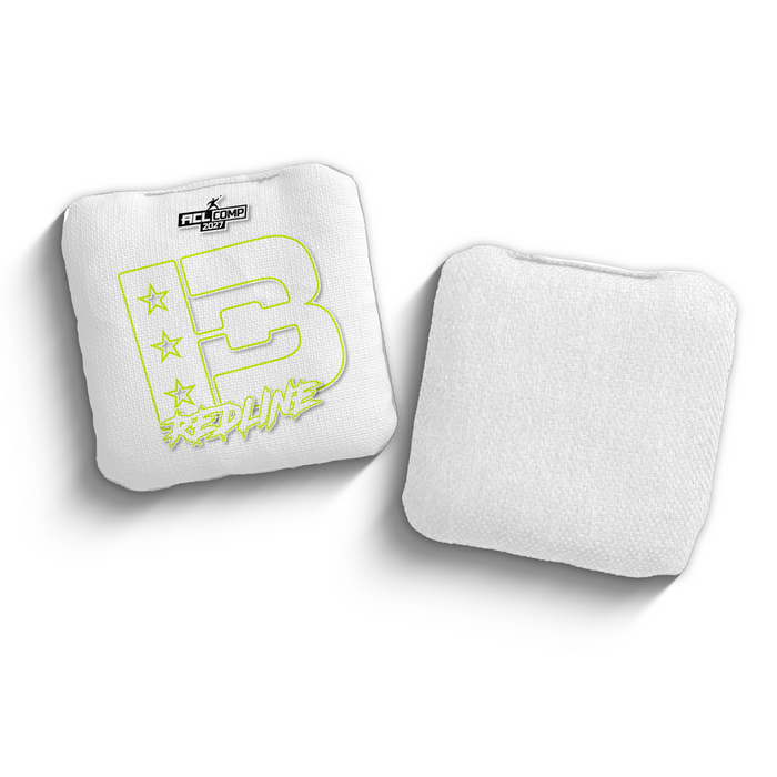 2027 Brotherhood Cornhole Redline White Outline Edition ACL Comp Stamped Cornhole Bags