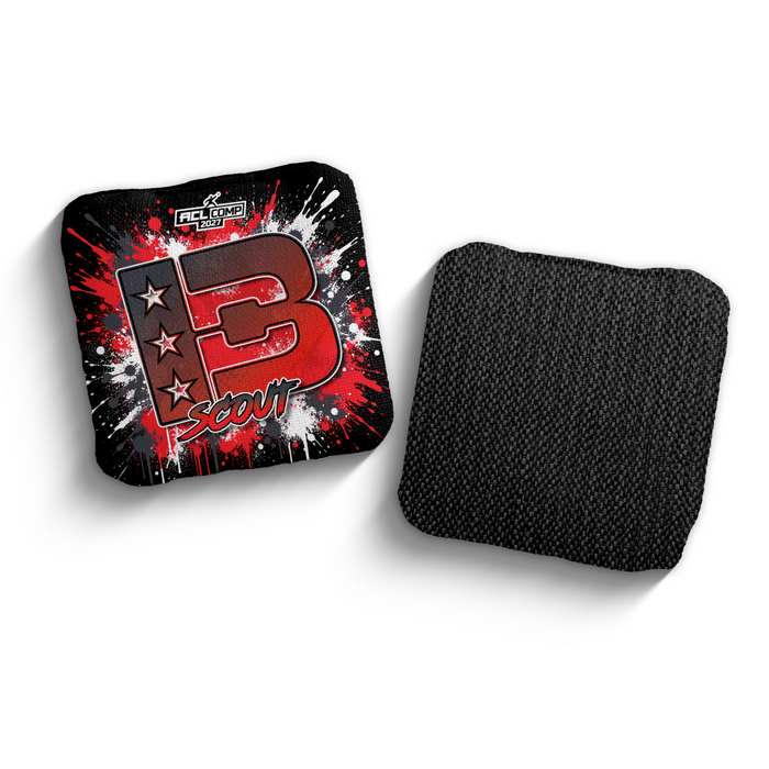 2027 Brotherhood Cornhole Scout Splatter Edition ACL Comp Stamped Cornhole Bags