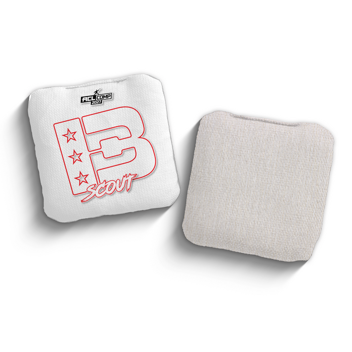 2027 Brotherhood Cornhole Scout White Outline Edition ACL Comp Stamped Cornhole Bags