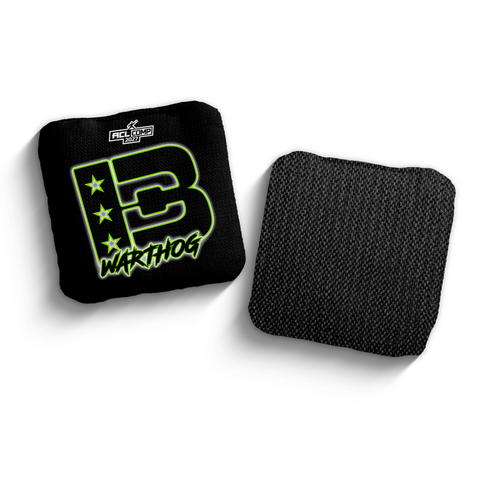 2027 Brotherhood Cornhole Warthog Outline Edition ACL Comp Stamped Cornhole Bags