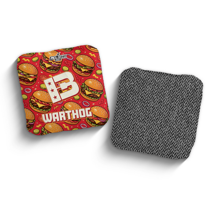2027 Brotherhood Cornhole Warthog "The Burger" Edition ACL Pro Stamped Cornhole Bags - Brotherhood Cornhole