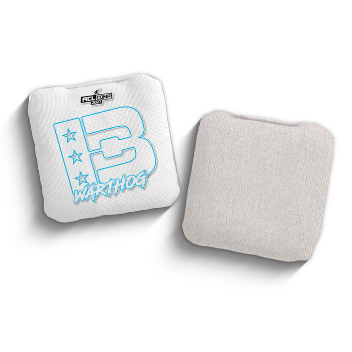 2027 Brotherhood Cornhole Warthog White Outline Edition ACL Comp Stamped Cornhole Bags