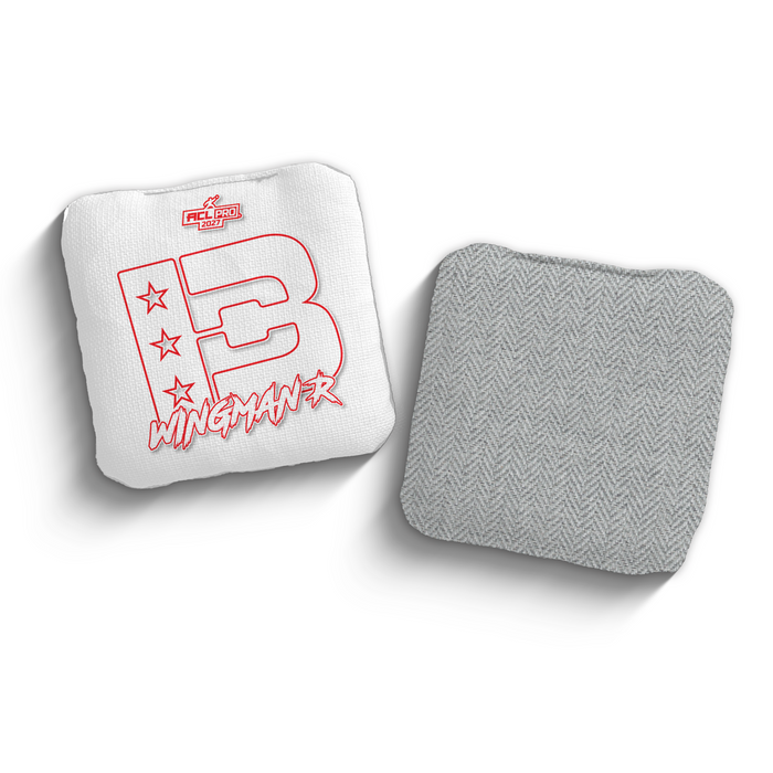 2027 Brotherhood Cornhole Wingman White Outline Edition ACL Pro Stamped Cornhole Bags