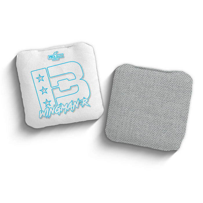 2027 Brotherhood Cornhole Wingman White Outline Edition ACL Pro Stamped Cornhole Bags