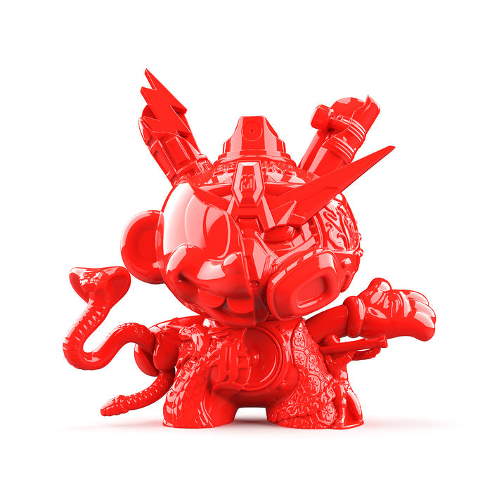 20th Anniversary Dunny art figure by Tristan Eaton, Ketchup Edition, 8-inch limited edition collectible with red gloss finish.