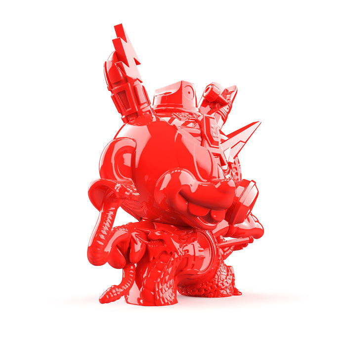 20th Anniversary Dunny art figure by Tristan Eaton in Ketchup Edition, 8-inch limited edition vinyl collectible with red glossy finish