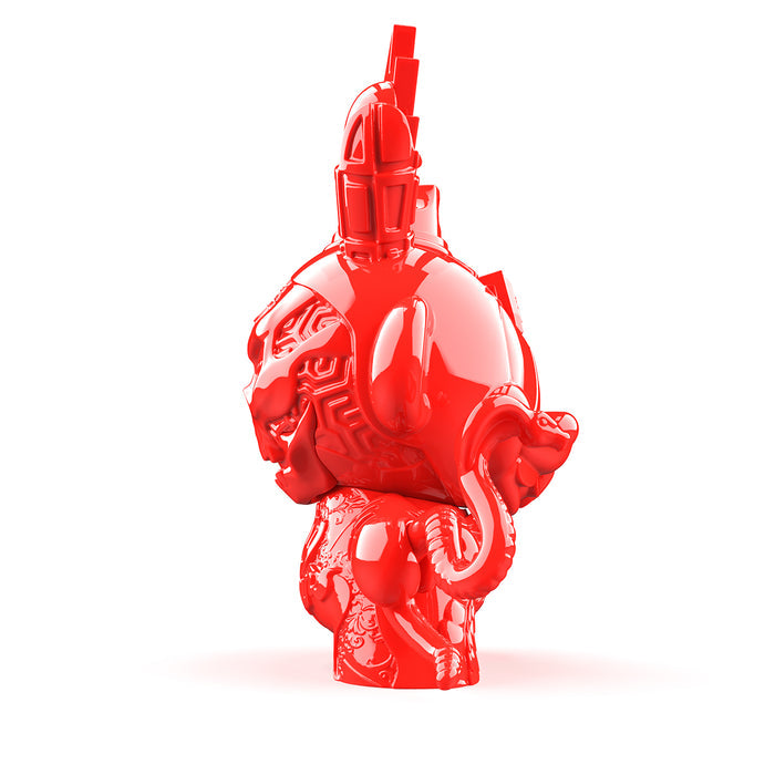 20th Anniversary Still Life Dunny art figure by Tristan Eaton in Ketchup Edition, 8-inch red glossy collectible toy.