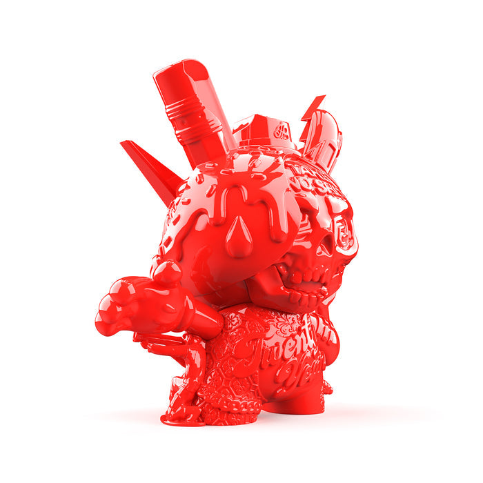 20th Anniversary Dunny art figure by Tristan Eaton, Ketchup Edition in red gloss finish, limited to 300 pieces.