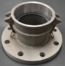3" Female Camlock x Flange Adapter - Aluminum