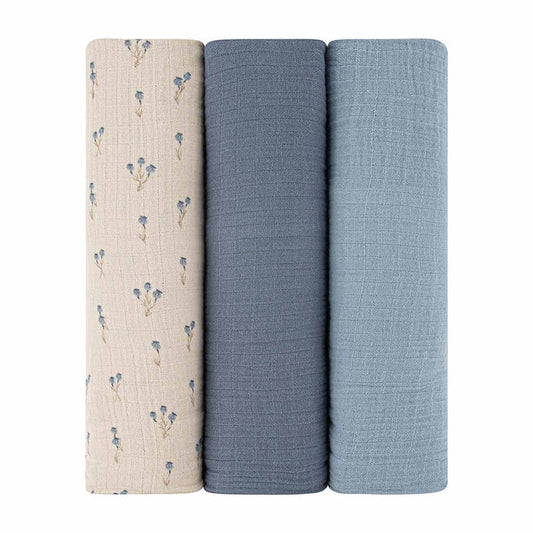 3 Pack Cotton Muslin Swaddle Blanket