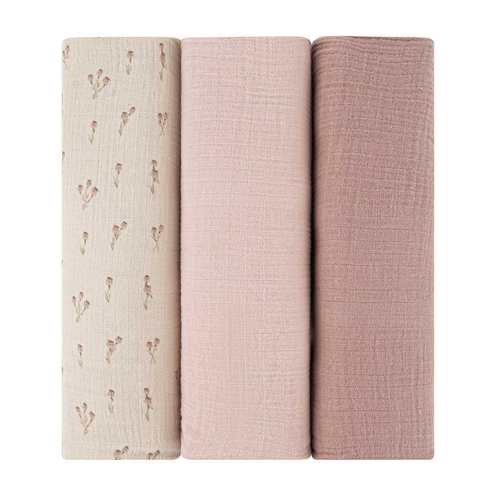 3 Pack Cotton Muslin Swaddle Blanket