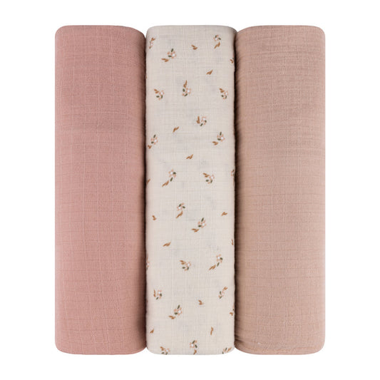 3 Pack Cotton Muslin Swaddle Blanket
