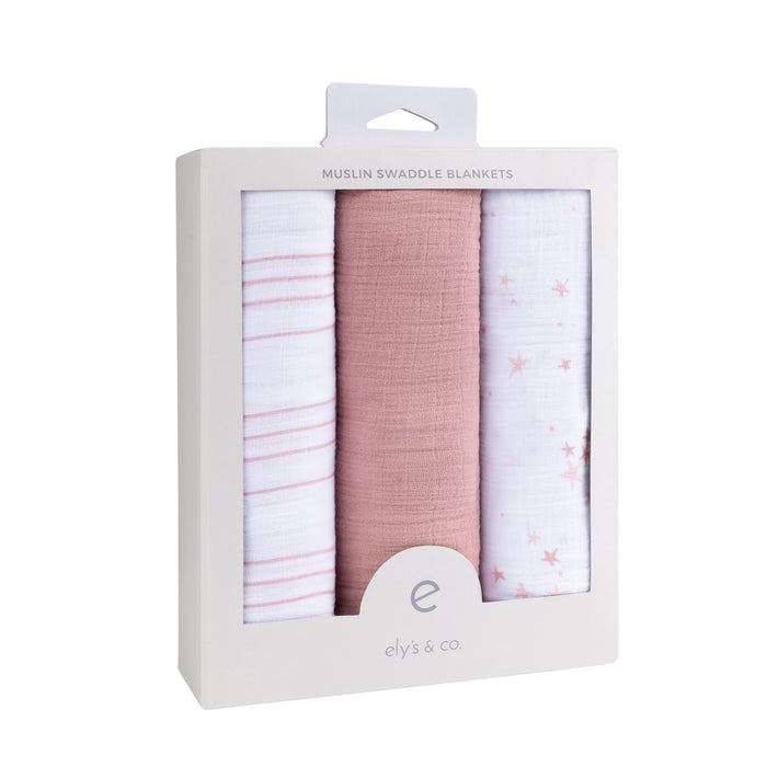 3 Pack Cotton Muslin Swaddle Blanket