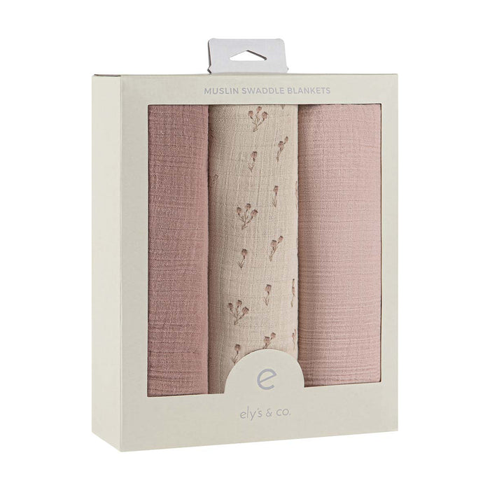 3 Pack Cotton Muslin Swaddle Blanket