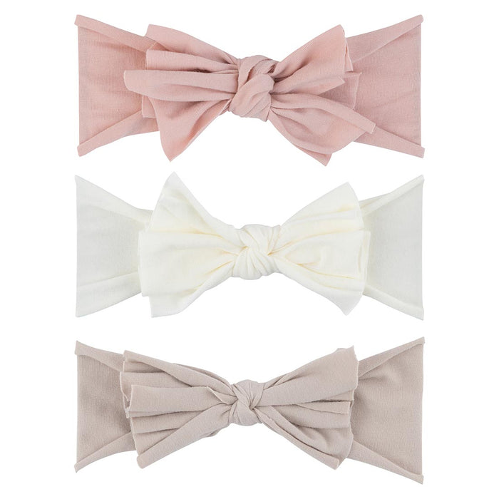 3 Pack Headband Set - Tan, Blush Pink & Ivory