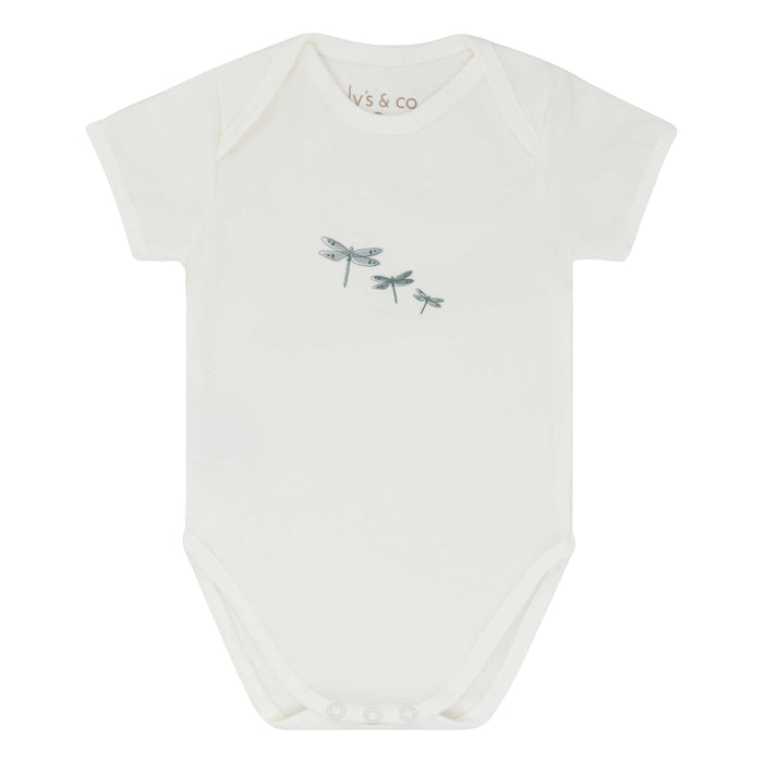 white dragonfly short sleeve undershirt
