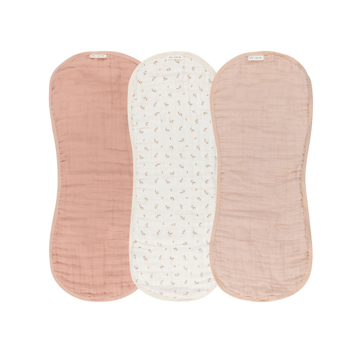 Floral Pink Muslin Burp Cloth