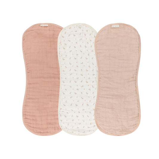 Floral Pink Muslin Burp Cloth