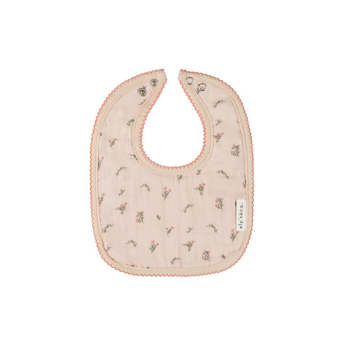 Pink gigko muslin bib