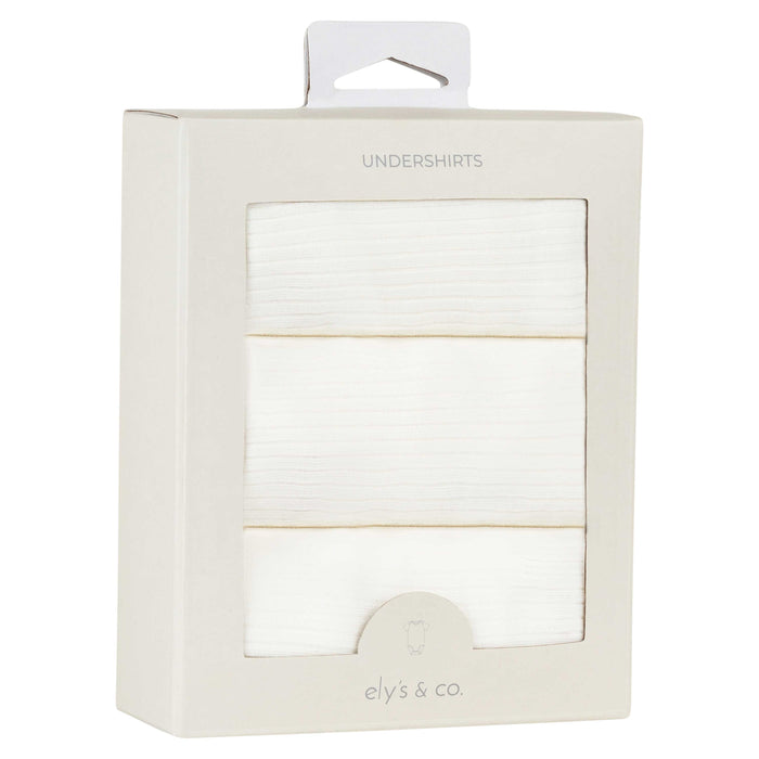 3 pack white ribbed sleeveless undershirt