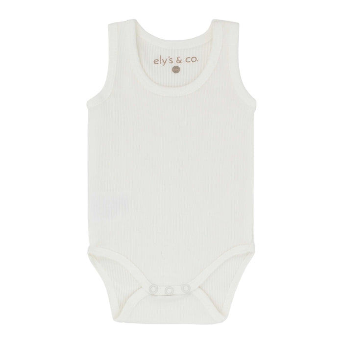 white ribbed sleeveless undershirt