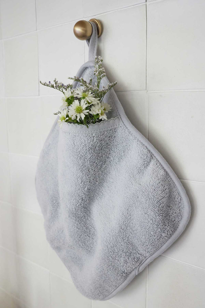 hanging loops terry washcloth Blue