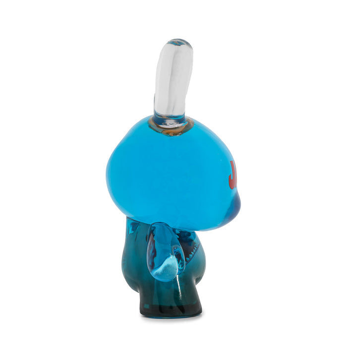 Jaws 50th Anniversary 8-inch resin Dunny art figure featuring detailed shark design and iconic Jaws branding.
