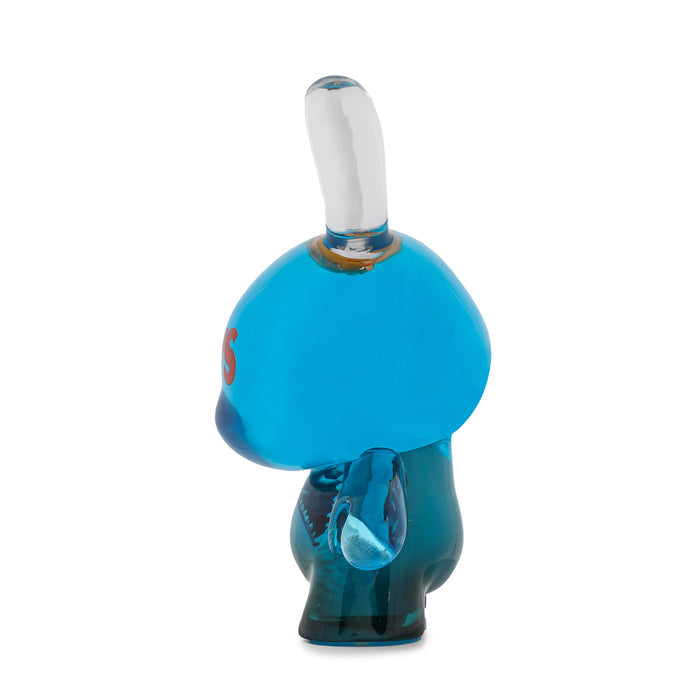 Jaws 50th Anniversary 8-inch resin Dunny art figure featuring a detailed shark design and iconic Jaws branding.