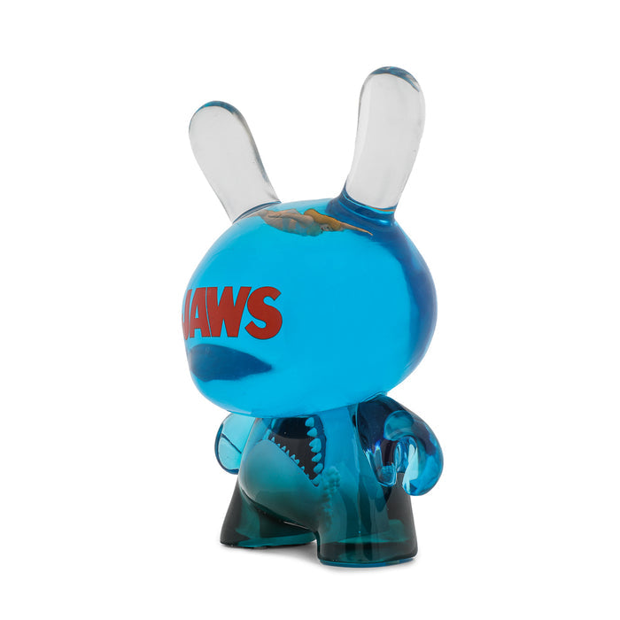 Jaws 50th Anniversary 8-inch resin Dunny art figure featuring iconic shark design and detailed craftsmanship.