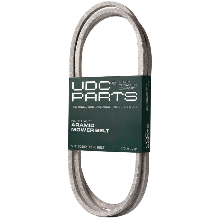 532130969, 130969 Mower Drive Belt Replacement for Husqvarna YTH18542, YTH22V46, LGT2654 & More | Aramid Cord