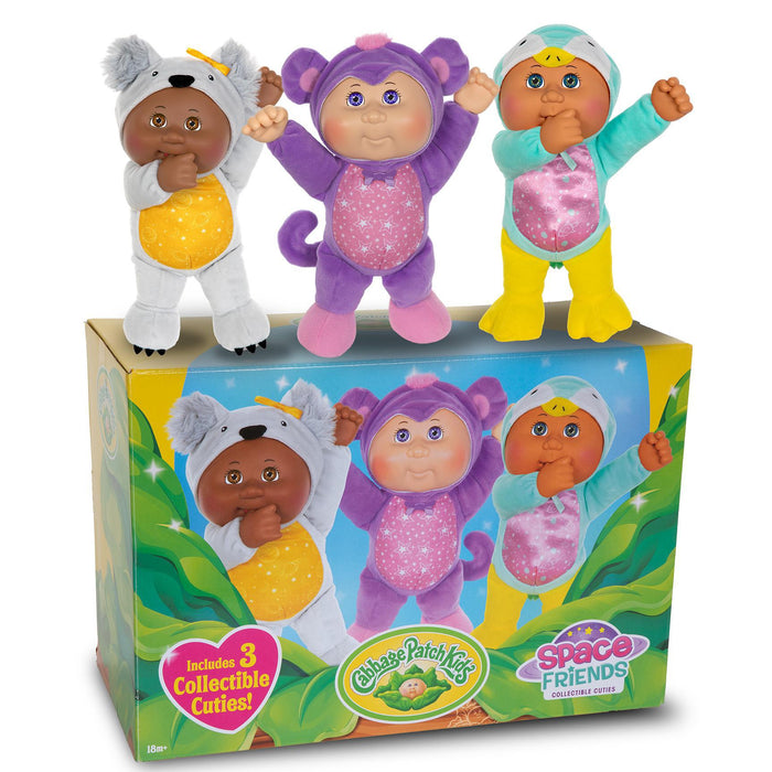 9" Cuties 3 Pack Space Friends Collection