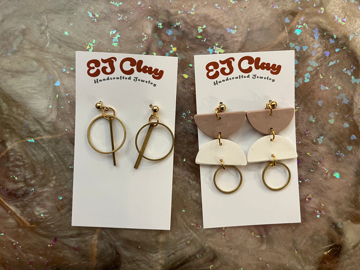 Gold dangle earrings