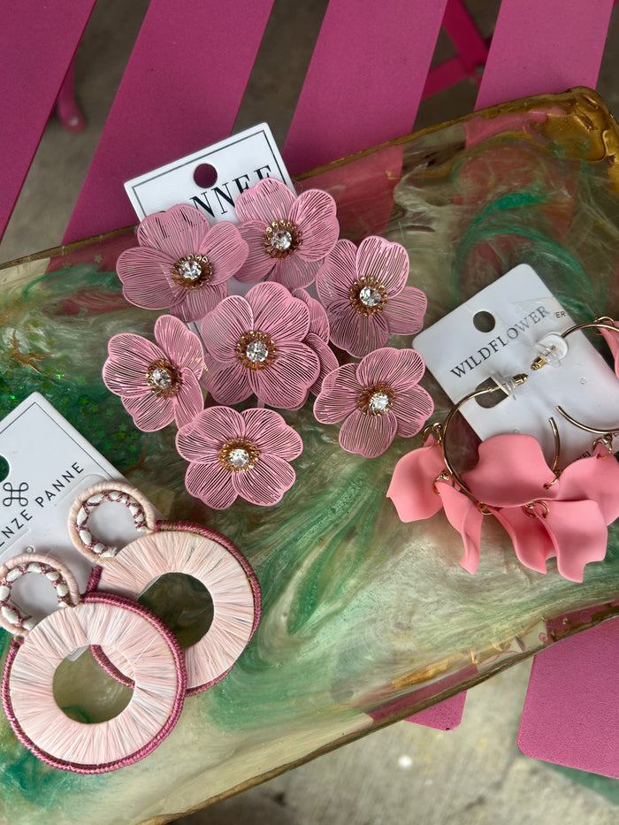 Pink Derby earrings