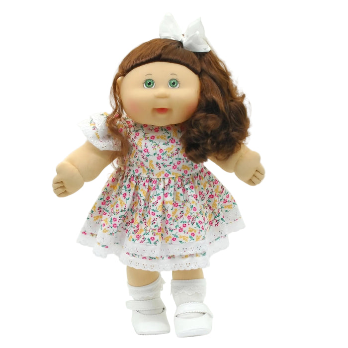 A2 OAA09-23-11 Pink/Yellow/Green Floral Eyelet Dress