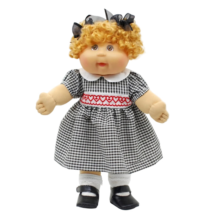 A2 OAA09-23-6 Black Gingham w/ Red Hearts Dress