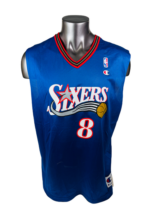 AARON MCKIE PHILADELPHIA SIXERS VINTAGE 2000'S CHAMPION JERSEY ADULT 44